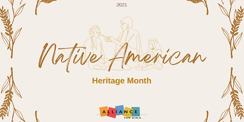 Graphic that says 2021 Native American Heritage Month with AFG logo