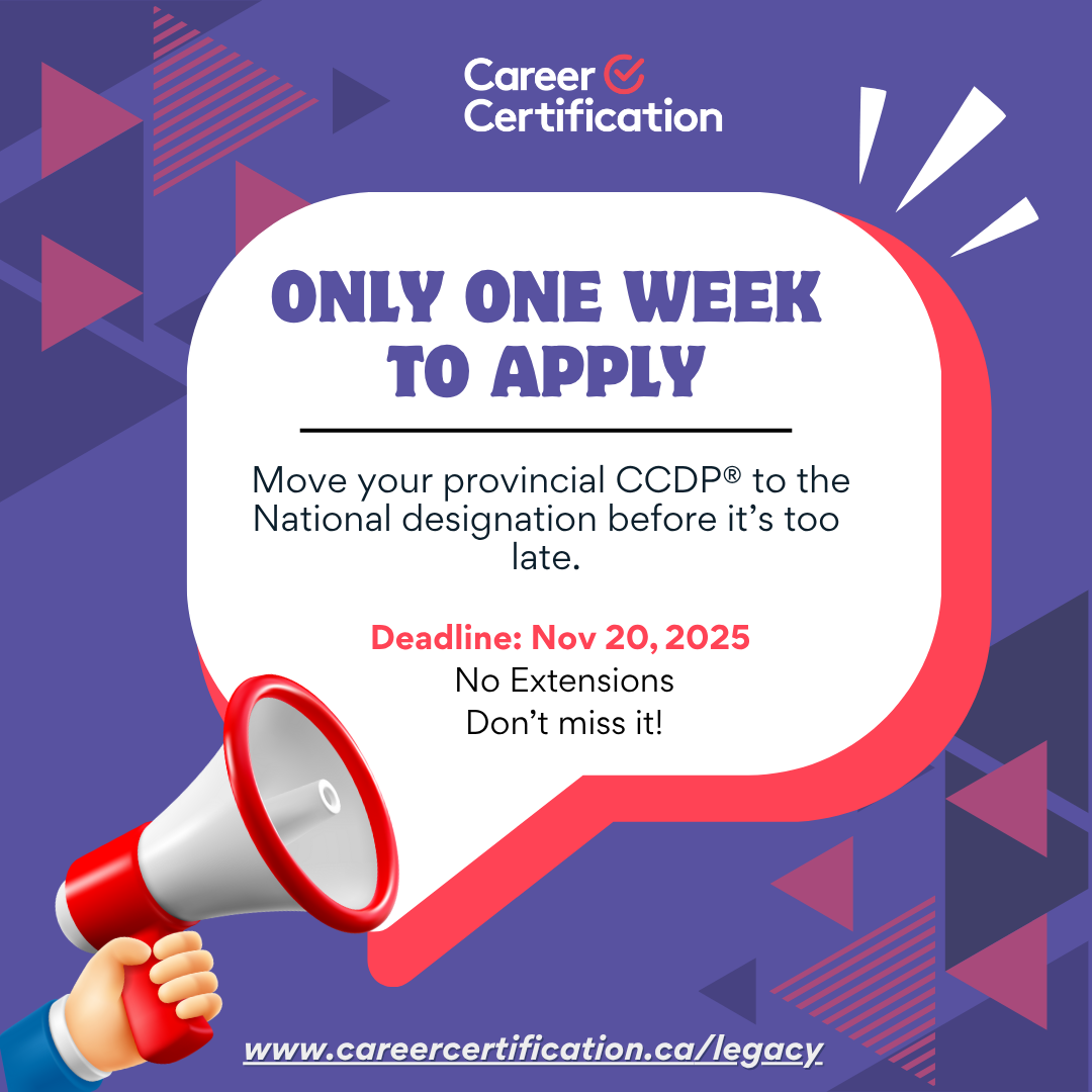Deadline Alert: Final Week for Legacy CCDP Pathway Deadline Alert: Final Week for Legacy CCDP Pathway