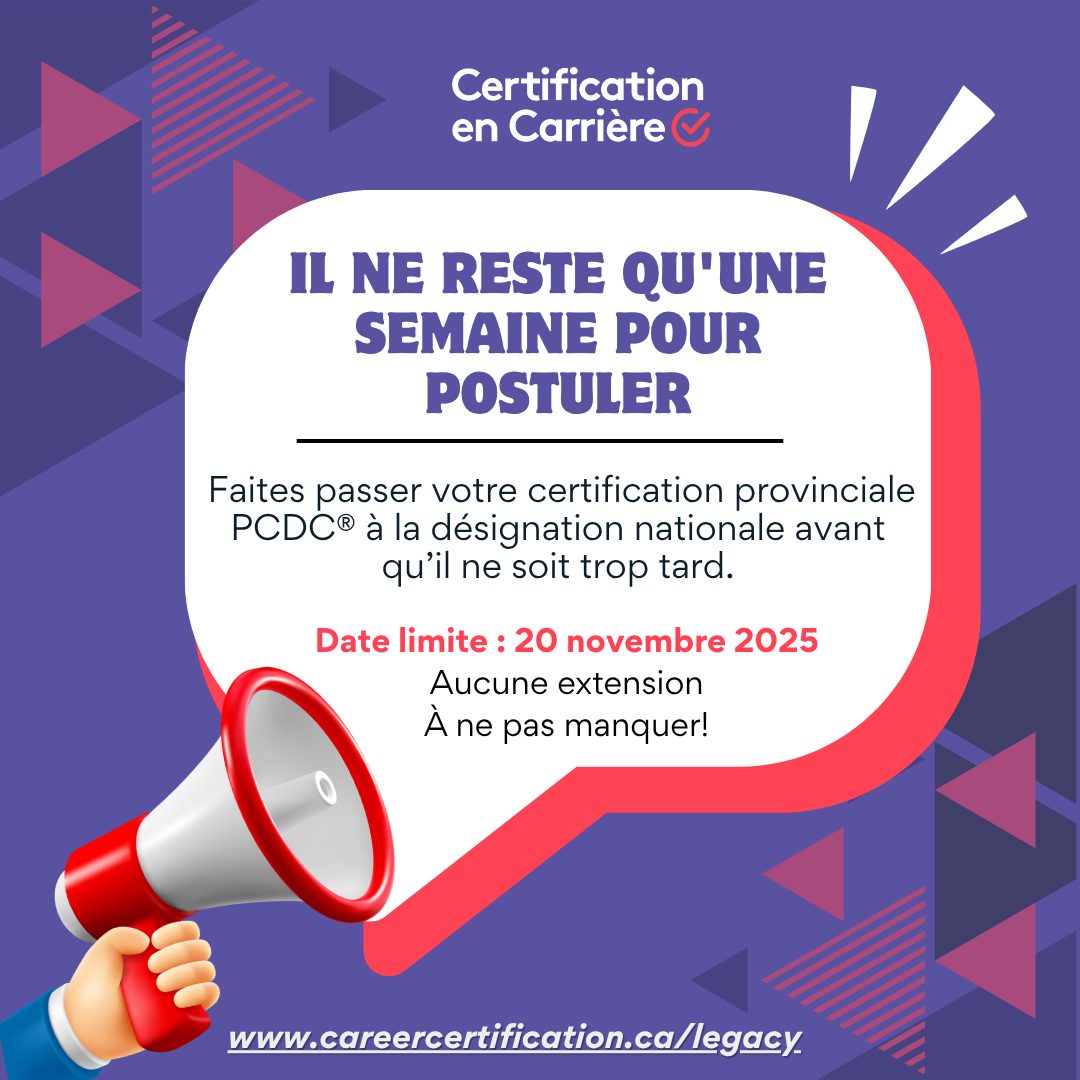 Alerte à l’échéance : Dernière semaine pour la voie transitoire du CCDP Alerte à l’échéance : Dernière semaine pour la voie transitoire du CCDP