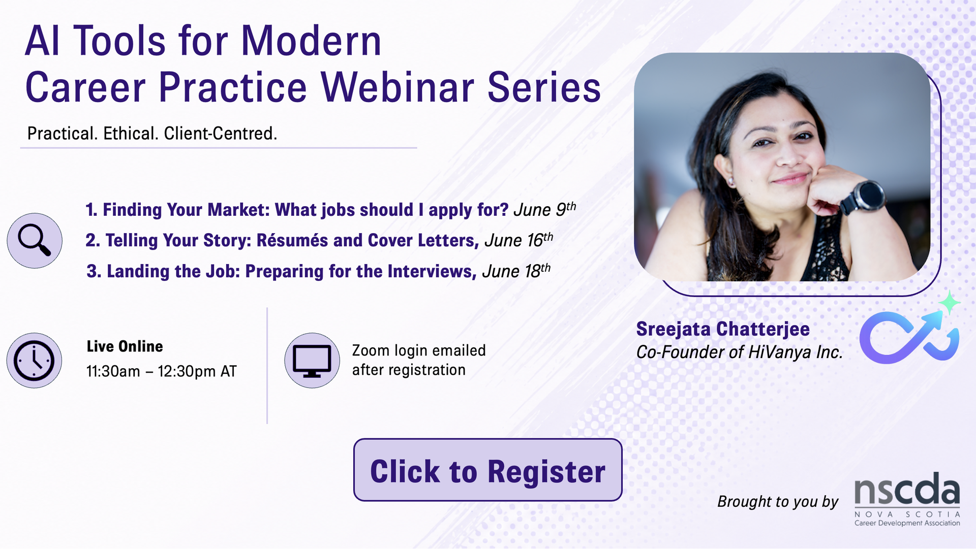 AI Tools for Modern Career Practice Webinar Series AI Tools for Modern Career Practice Webinar Series