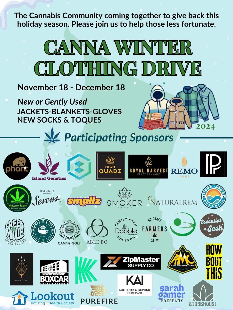 Canna Winter Clothing Drive