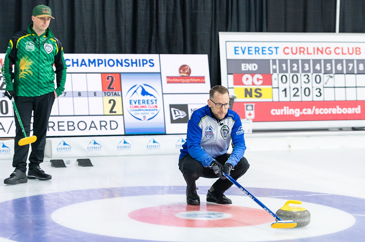 Jeff Guignard at the Everest Canadian Curling Club Championship. Photo courtesy of Curling Canada/Maranda St. Pierre