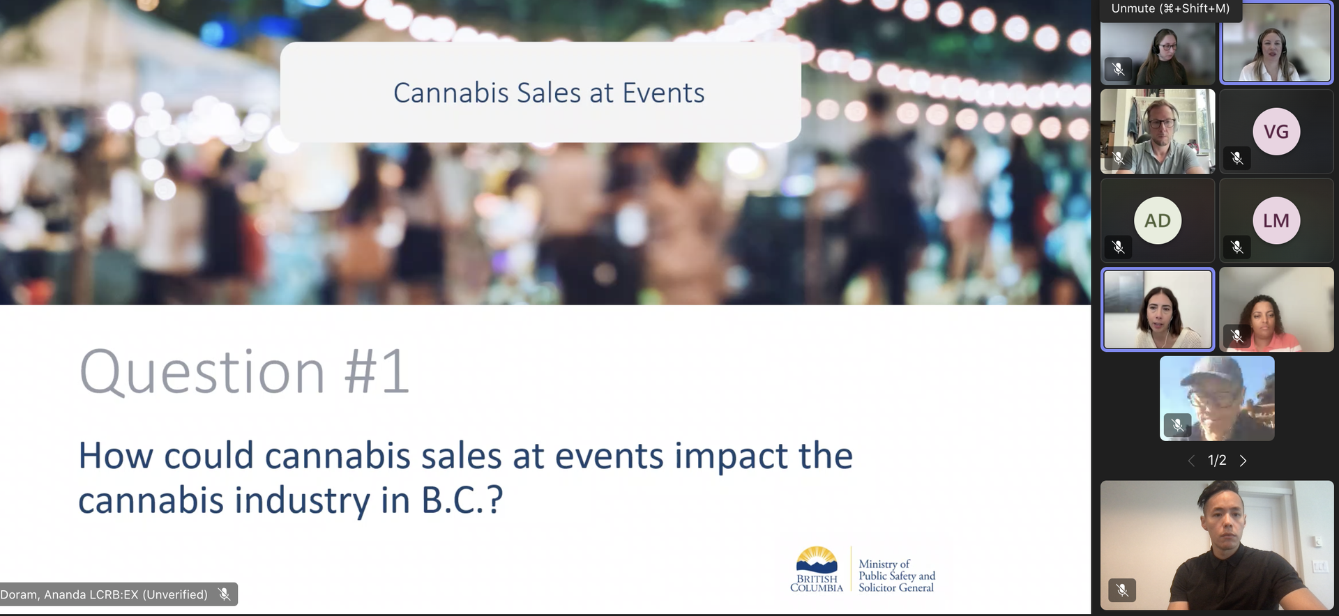 ABLE BC staff and Cannabis Advisory consultation with the LCRB