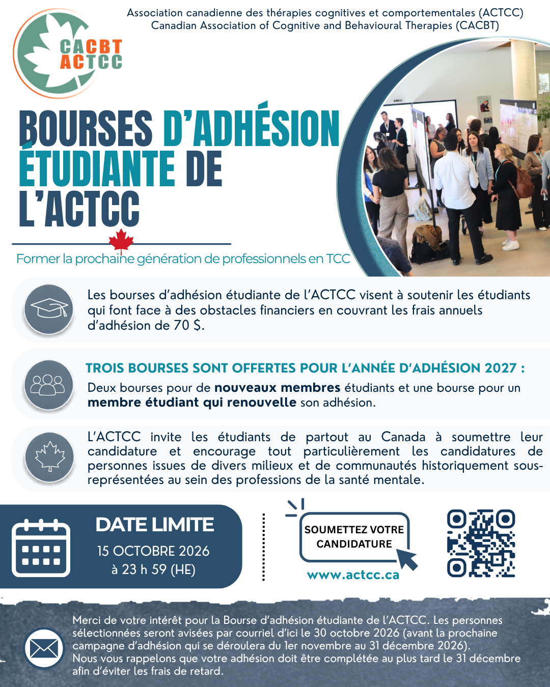 Bourse d’adhésion étudiante de l’ACTCC